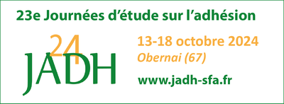 JADH24 - 23èmes Journées d'étude sur l'adhésion